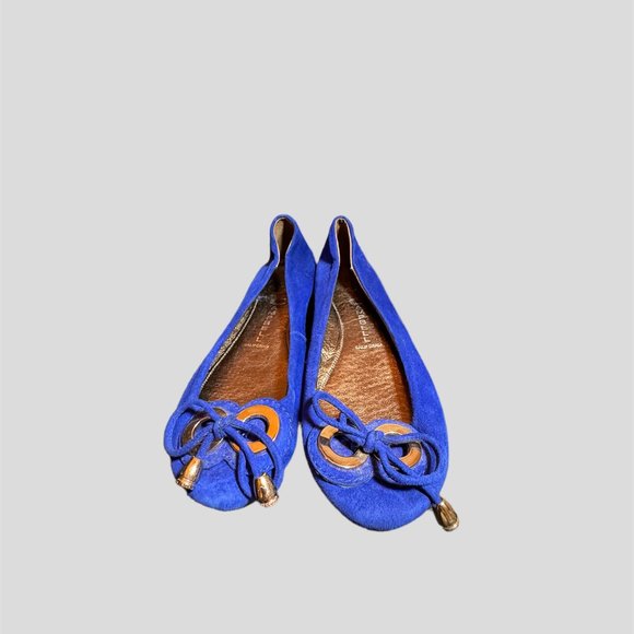 Jeffrey Campbell royal blue suede size 8  flats loafers - Picture 11 of 15